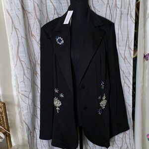 NWT Embellished Black Women's Blazer